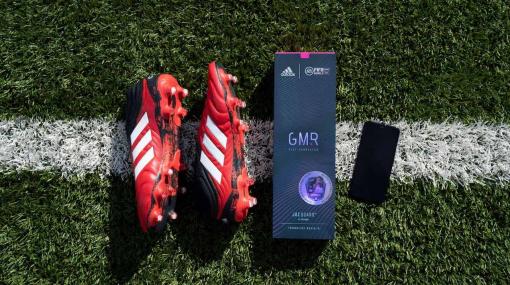 リアルでサッカーをプレイすると、ゲーム内でリワード獲得。『FIFA Mobile』と連動するインソール＆タグ「adidas GMR」発表