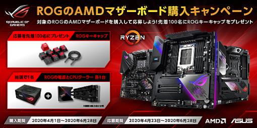 ROGのAMDマザーボード購入でROGキーキャップや電源が抽選で当たる