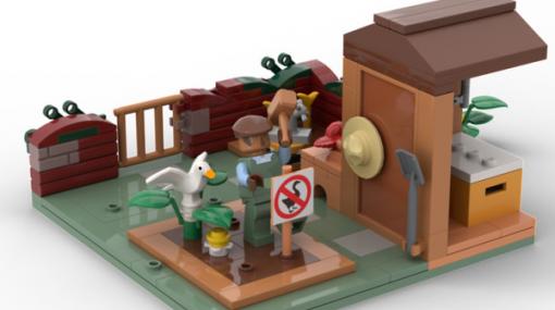 商品化の可能性も？『Untitled Goose Game』のLEGOセットが提案―おじさんの農園を再現