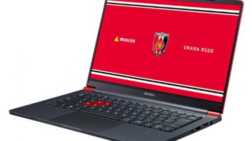 マウスコンピューター、浦和レッズオフィシャルノートPCを発売天面にはオリジナルロゴ、「R・E・D・S」の4点キーは浦和レッズカラーの赤に配色