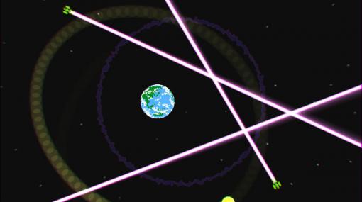 PCゲーム『EARTH DEFENSE SATELLITE』無料化。月を引力で振り回して、宇宙戦艦を破壊するゲーム