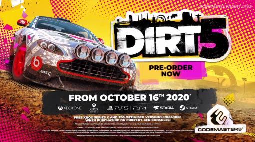 『Dirt 5』10月16日発売決定！現行機に加え、PS5、XSX、STADIAにも対応【gamescom】