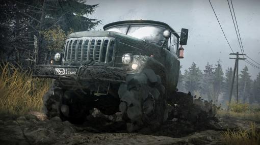 最悪の道を走破するオフロードドライブシム『MudRunner』がEpic Games Storeにて無料配布開始。ロシア製の大型トラックでシベリアのオフロードを進め