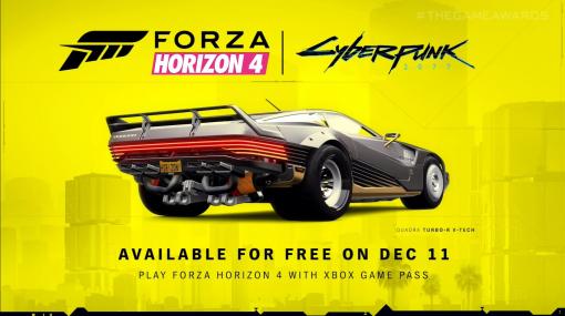 「Forza Horizon 4」に「サイバーパンク2077」のQUADRA TURBO-R V-TECHが登場！