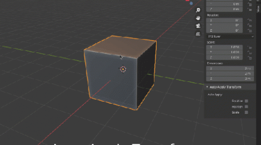 Auto Apply Transform Add-On For Blender - オブジェクトのトランスフォームの適用を自動で行うチェックボックスをメニューに追加する無料アドオン！