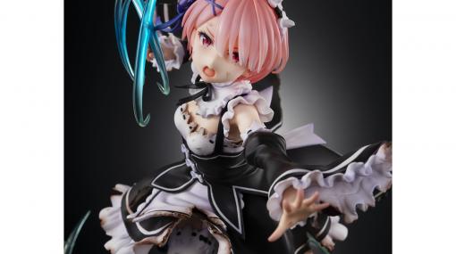 『リゼロ』“ラム ロズワール戦Ver.”1/7スケールフィギュアが登場。風魔法“エル・フーラ”を発動する瞬間を再現