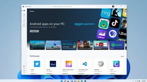Windows 11、AndroidアプリをOSレベルでサポート