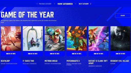 「The Game Awards 2021」ノミネート作品一覧が発表。GOTY候補に『Deathloop』『メトロイド ドレッド』などが並ぶ