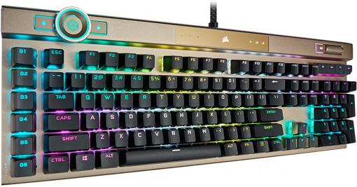 光学式キースイッチ採用のCorsair製キーボード「K100 RGB」に金色モデルが登場