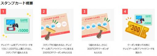 Amazon.co.jp，ゲームのプリペイドコードを買ってスタンプを集めると，割引クーポンがもらえるキャンペーン実施中。9月7日まで