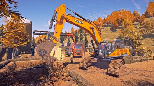 最大4人で遊べる建設シミュレーターゲーム『Construction Simulator』9月20日に発売決定。実在する70種類以上の建設機械を操作し、90種以上の仕事に取りかかろう