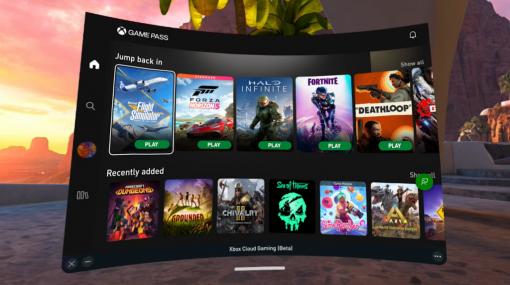Xbox Cloud GamingがMeta Quest Storeに導入へ。Game Passのライブラリを2Dスクリーンでプレイ可能
