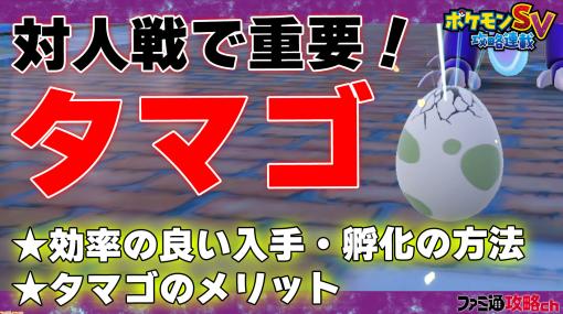 『ポケモンSV』動画：タマゴの効率の良い入手・孵化の方法やメリットを解説【ファミ通 攻略ch】