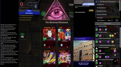 息の長いカードゲームのデジタル版「ILLUMINATI」のストアページがSteamでオープン