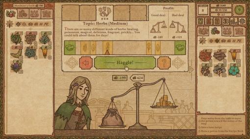中世の写本や医学書に影響を受けた錬金術師シミュレーターゲーム『Potion Craft』の完全版がリリース。気高い職人、欲の深い商人、闇落ちして悪人になるかはプレイヤー次第