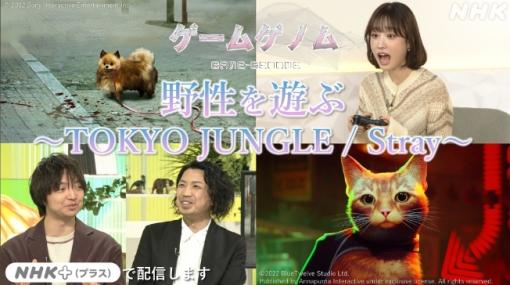 本日放送のNHK「ゲームゲノム」は新旧2つのアニマルゲーム「TOKYO JUNGLE」と「Stray」を特集