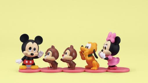 ミッキーマウスたちがないしょ話をするガチャフィギュア“ないしょとーくFig. ディズニーキャラクター”が登場。2023年1月下旬に発売決定