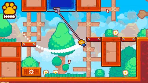 グラップリングアクション『Grapple Dog』がSwitchで発売。フックをひっかけてスイングしながら移動するアクションでステージを駆け抜けろ