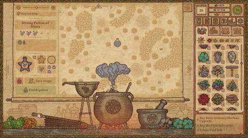 イチからコツコツポーション作り！ 『Potion Craft: Alchemist Simulator』はレトロな道具を使いこなすところが楽しい【電撃インディー】