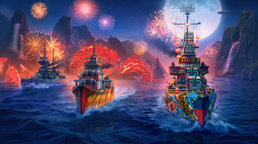 「World of Warships」，旧正月イベントとアメリカのハイブリッド戦艦のアーリーアクセスを開始