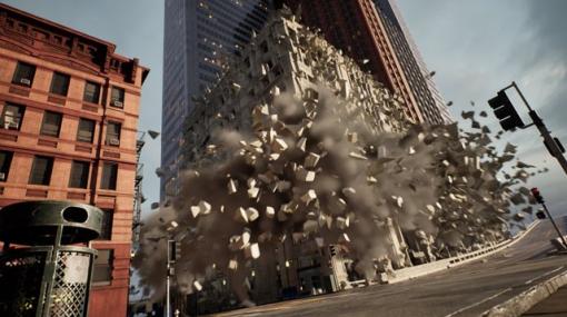 ビルが崩れ、破片が舞う。スクウェア・エニックスとEpic Games Japanが送る、Chaos Destructionを活用したリアルタイム破砕とNiagara FluidによるVFX制作ノウハウ【UNREAL FEST WEST ’22】