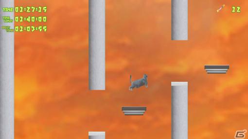 Switch「ツクールシリーズ CAT AND TOWER」が配信！猫を操作して塔の上にあるゴールを目指すアクションゲーム