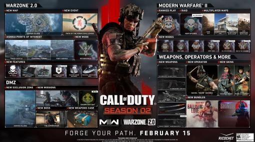 「CoD: Warzone 2.0」「CoD: Modern Warfare II」，2月16日2：00に実装されるシーズン02の詳細情報を公開