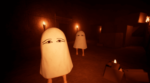 彷徨う数多のメジェドから身を隠しつつ、エジプト風地下迷宮を脱出せよ。ローグライクホラーゲーム『Unknown Pyramid』が2月22日にSteamでリリース