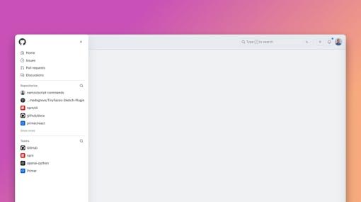 GitHubが新しいナビゲーションをパブリックベータで公開。強化された検索機能へのアクセスが容易に