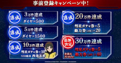 CTW、 G123『宇宙戦艦ヤマト 未来への航路』の事前登録が20万件に到達！SSR船員「西条未来」のプレゼントが決定