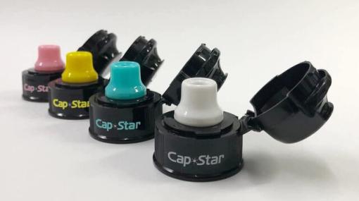 倒れても逆さにしてもこぼれない。ペットボトル用キャップ《Cap☆Star》がドライブや小さな子供用に便利！