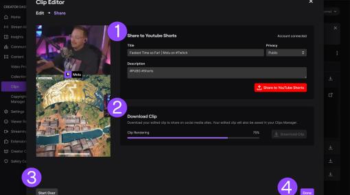 Twitchのゲーム配信映像からTikTokやYouTube Shorts向けの縦動画クリップを出力する機能が登場