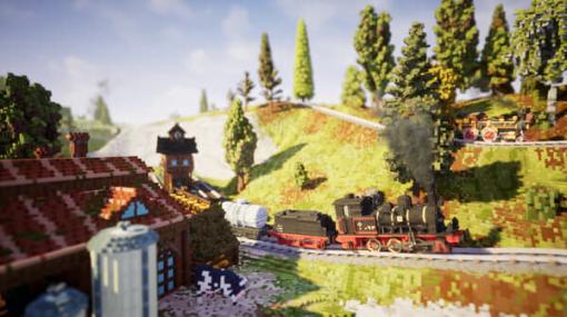 かわいいボクセルアートの世界で鉄道網を構築するゲーム『Station to Station』の発売が2023年に決定。さびしい田舎町に駅を配置し、エリアの成長とともに世界を活気づかせよう