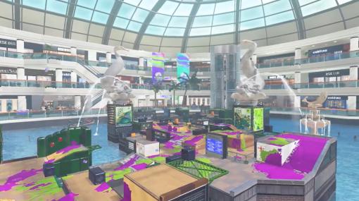 『スプラトゥーン3』新ステージ“タラポートショッピングパーク”の詳細が公開。店舗が並ぶモールにある噴水広場の上に設置されたステージ