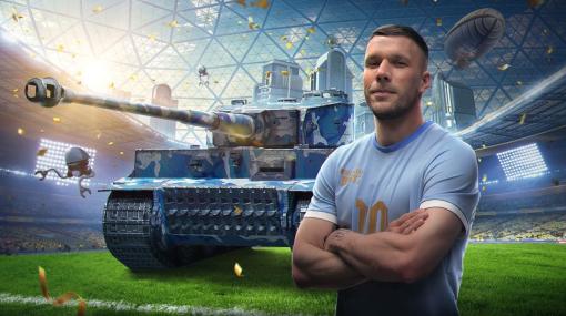 F2P戦車バトル『World of Tanks Blitz』プロサッカー選手ルーカス・ポドルスキとコラボ開催へ。サッカーモチーフのアイテムがゲーム内に登場