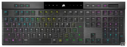 CORSAIRのゲーミングキーボード「K100 AIR WIRELESS」と「K60 PRO TKL」が発売―かな印字なしキーキャップ採用で8,000Hzのレポートレートを実現
