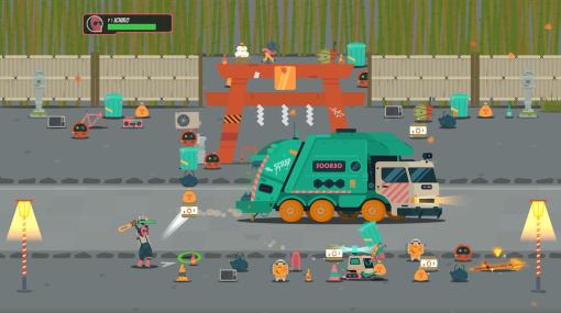 ゴミ収集アクション『PixelJunk Scrappers Deluxe』7月27日配信へ。敵ロボットと戦いながら街のゴミをひたすら回収、最大4人協力プレイ対応