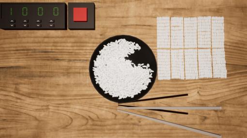 米粒数え放題。茶碗に入ったお米を，箸でつまんで並べて数える「かぞえ飯」，Steamストアページを公開。8月4日に発売へ