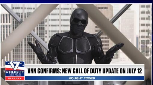 『ザ・ボーイズ』が「Call of Duty」に参戦発表 ブラック・ノワールが無言の記者会見でコラボの内容を説明