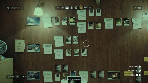 『Alan Wake 2』より、情報を整理して捜査に役立てる精神世界パート「The Mind Place」の映像が公開