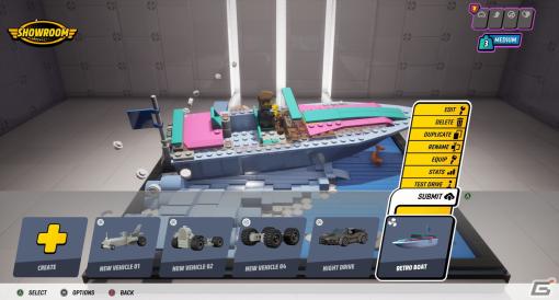 「レゴ 2K ドライブ」に新機能「クリエイター・スペース」が実装！他プレイヤー作品のDLや自分のマシンを共有可能