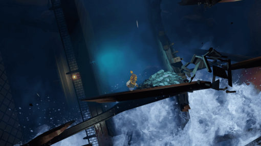 沈みゆく豪華客船から脱出を目指す「潜水服を着た老人」の2Dアクションゲーム『Gift』が2024年に発売決定。常に水位が上昇し変化していくステージを攻略する対応力が試される