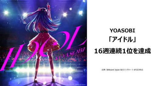 ソニーG、決算説明会で「YOASOBI」に言及　『アイドル』Billboard16週連続1位、海外に人気波及　アニメ市場拡大でSMEJアーティストの海外展開加速
