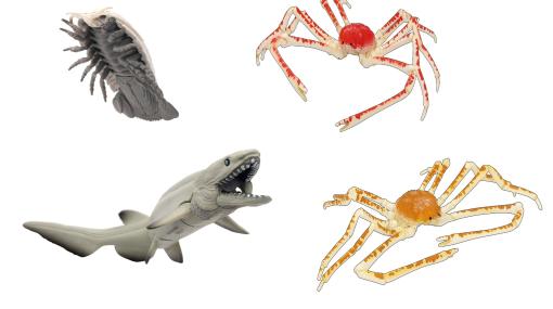 ダイオウグソクムシやラブカのガチャ“あそべる生物フィギュアシリーズ 深海のひみつ 海・底・世・界”が登場