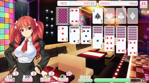 「Pretty Girls Klondike Solitaire PLUS」が配信！クールな美女からツンデレお嬢様まで11名の美少女とソリティアで勝負しよう