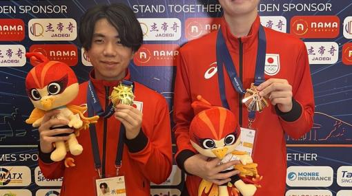 第2回東アジアユース競技大会の「KOF XV」部門にて齊藤りく選手が金メダル、荒井陽希選手が銅メダルを獲得！