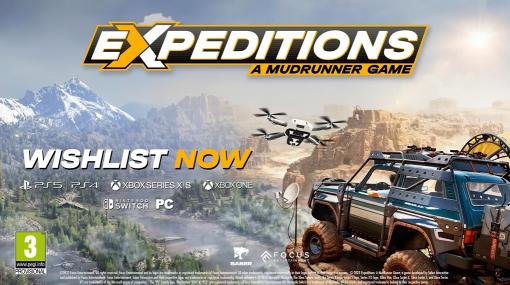 オフロードを疾走する「Expeditions: A MudRunner Game」，2024年にリリース。自然溢れる未開の土地をさまざまな装備を用いて探索せよ