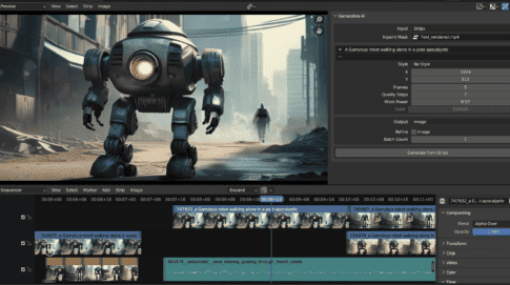 PALLAIDIUM – BlenderのVSE（Video Sequence Editor）上でAIパワーを活用し様々な動画・画像・音声生成やスタイル転送などを可能にするオープンソースアドオン！