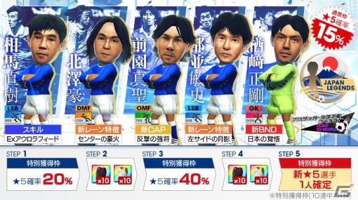 「サカつくRTW」日本サッカーのレジェンドたちが登場する“JAPAN LEGENDS SCOUT”が開催！