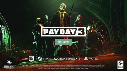 PLAION、協力型強盗FPS『PAYDAY 3』を本日発売！現金強奪クライムアクションを楽しめるローンチトレーラー公開